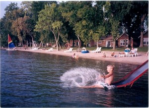 Water slide at Dickerson's Resort near Spicer, MN