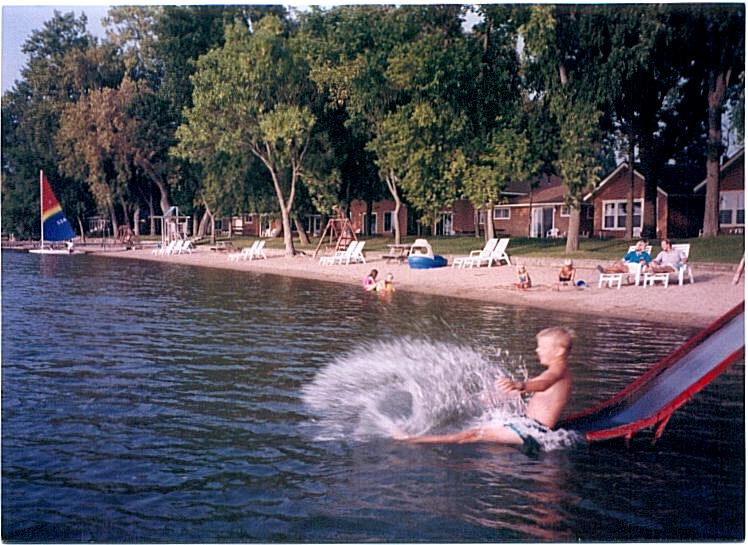 Water slide at Dickerson's Resort near Spicer, MN