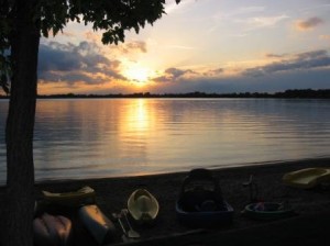 Beautiful sunset at Lake Florida in Minnesota