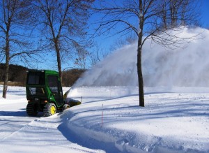 Bob blowing snow
