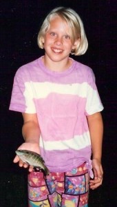 Michelle with a sunfish