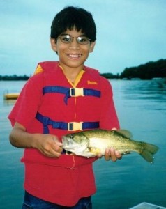 Chris with large mouth bass