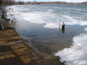 Shoreline under water