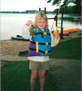 Maddy with a sunfish