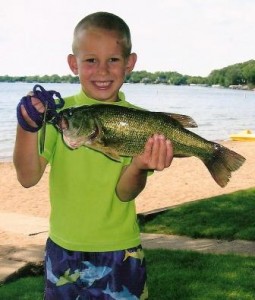 Devin holding Largemouth Bass