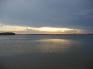 Sunset sky at 7:28 pm