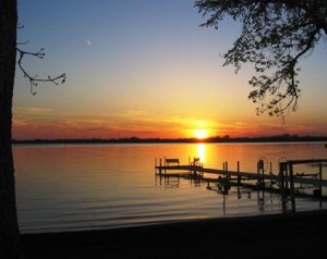 Sunset at 8:51-cabin #8 dock