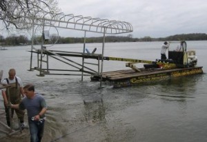 Putting in a boat lift