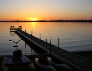 Monday night sunset at Dickerson's Resort
