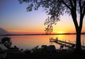 Sunset at 8:57
