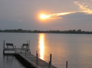 Thursday sunset at Dickerson's Resort
