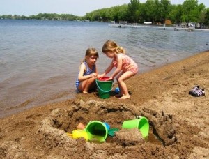 Meredith & Elli on beach