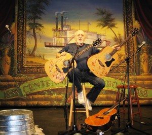 Peter with 2 auction guitars