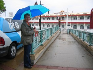 Connie beside TPT van