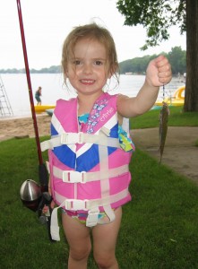 Adriel with sunfish