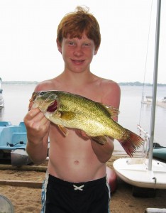 Jake with Large Mouth Bass from Lake Florida