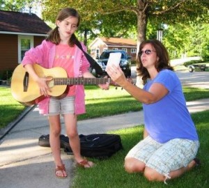 Tessa singing at Lake Florida