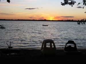 sunset on August 9th at Dickerson's Resort