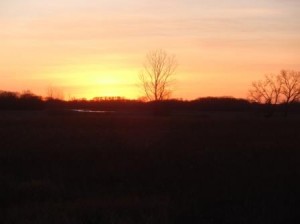 sunset at 5:00