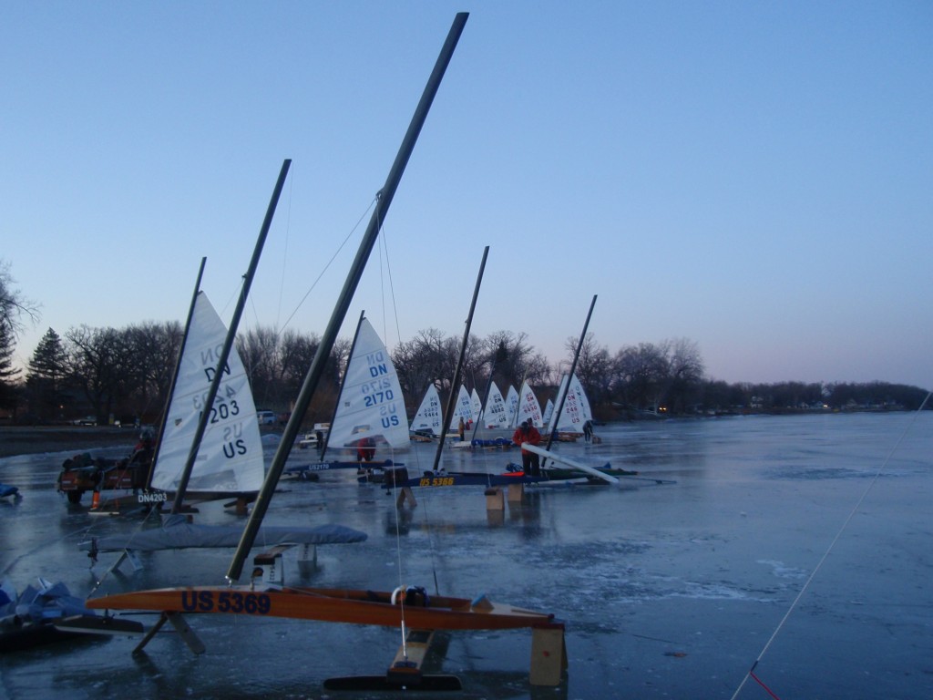 Ice Boats at Green Lake in Spicer