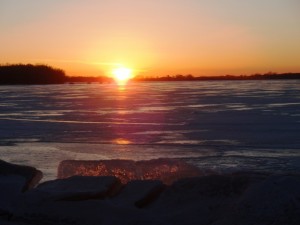 Sunset at 5:40 at Lake Florida