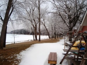 Looking north from cabin #1