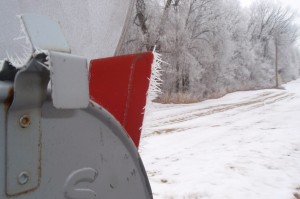 Frost on the mailbox