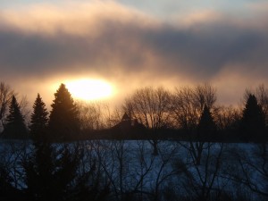 sunset & church