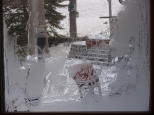 frost on window