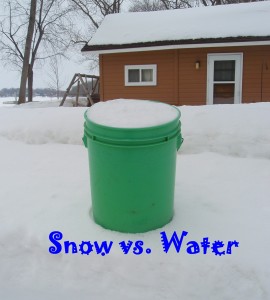 pail of snow