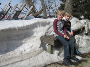 cabin snow drift